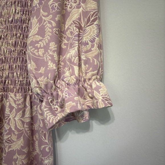 Wayf Pink Puff Sleeve Midi Sundress - Picture 2 of 5